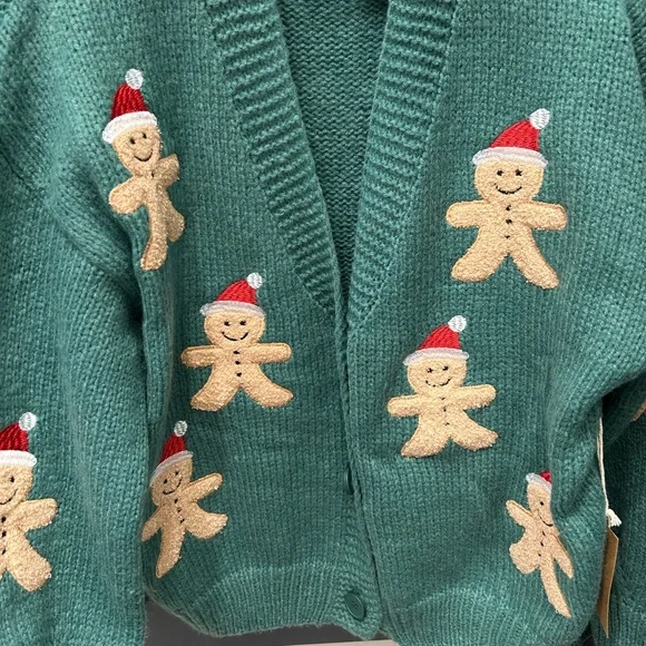 Gingerbread Sweater Christmas Holiday Winter Knit Green Cozy ๐โ๏ธ๐
- Picture 3 of 9